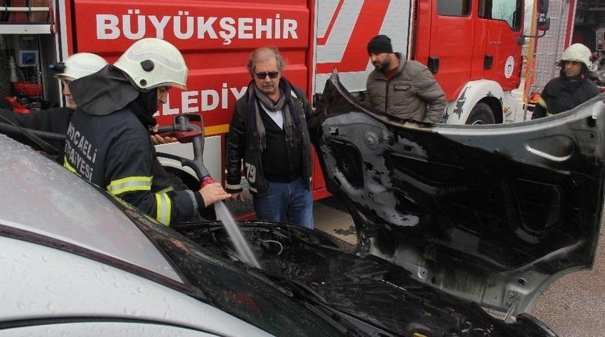 Seyir Halinde Motor Kısmı Yanan Ara&ccedil; Perte &Ccedil;ıktı