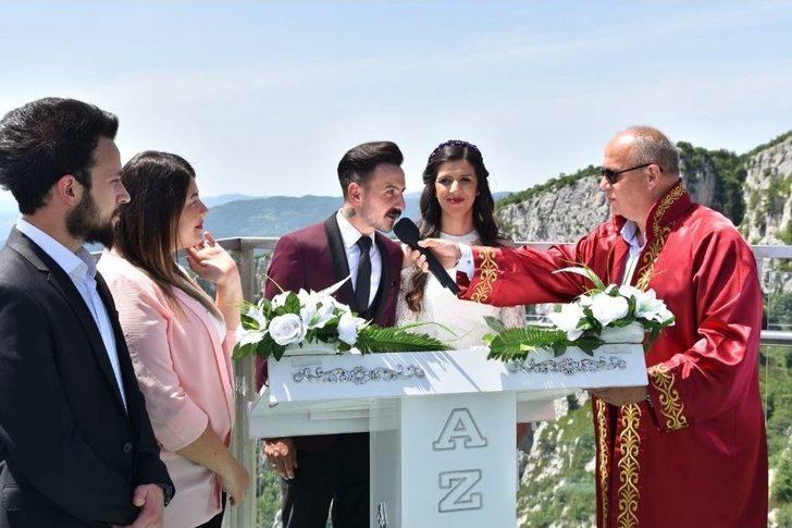 450 Metre Yükseklikte Mutluluğa ‘evet’ Dediler G1