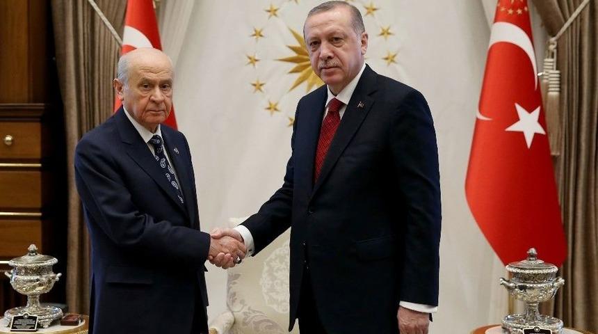 Cumhurbaşkanı Erdoğan, Mhp Lideri Bah&ccedil;eli&rsquo;yi Kabul Etti