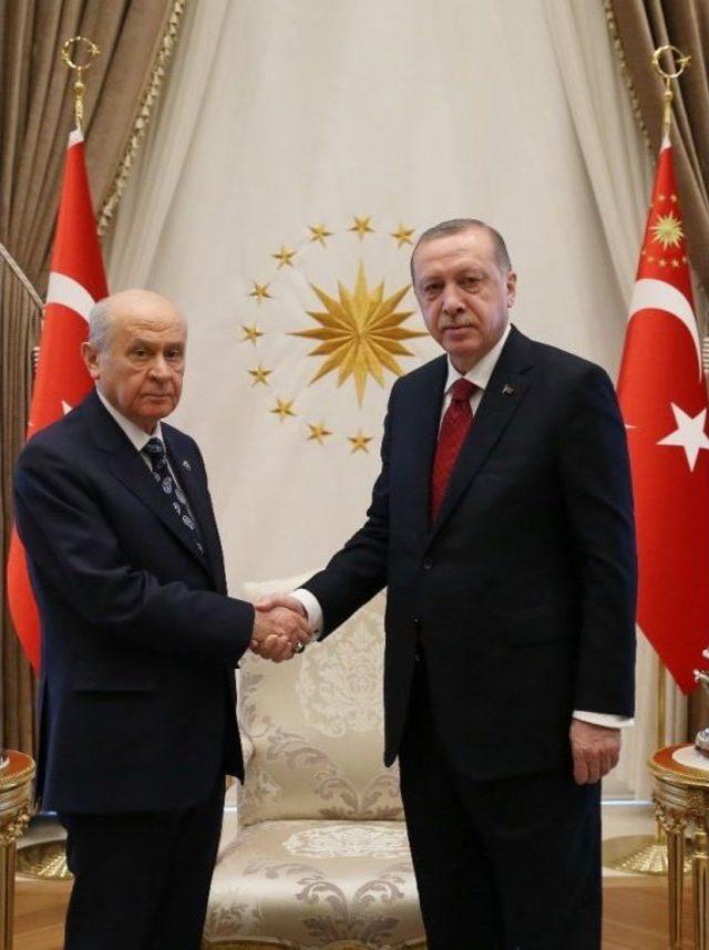 Cumhurbaşkanı Erdoğan, Mhp Lideri Bahçeli’yi Kabul Etti