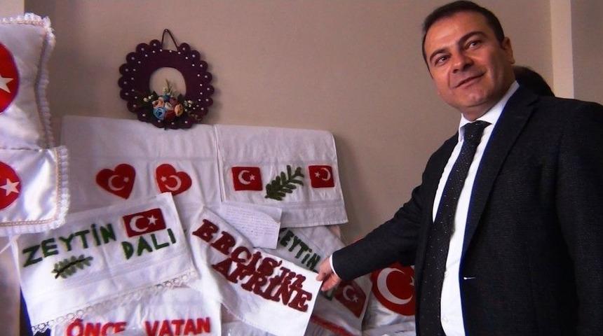Ercişli Kadınlardan Afrin Kahramanlarına El Emeği G&ouml;z Nuru &Uuml;r&uuml;nler
