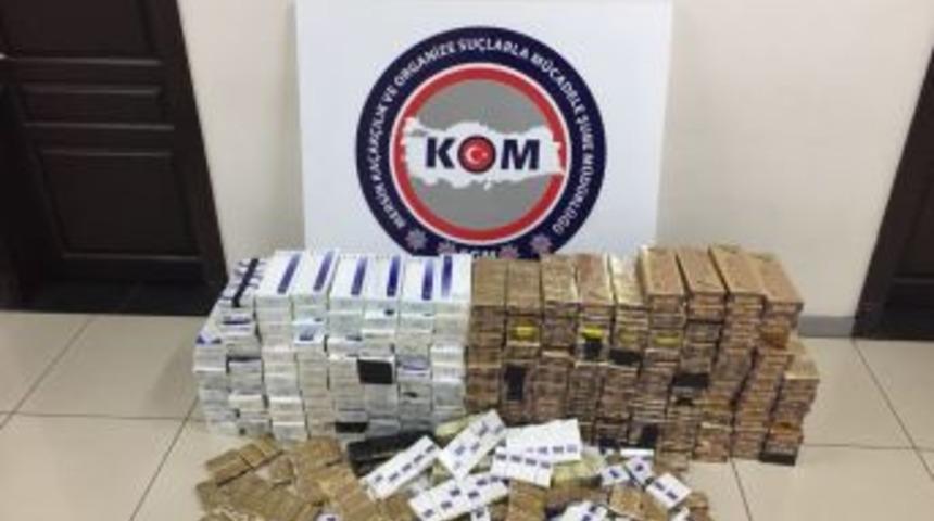 Mersin&rsquo;de 2 Bin 340 Paket G&uuml;mr&uuml;k Ka&ccedil;ağı Sigara Ele Ge&ccedil;irildi