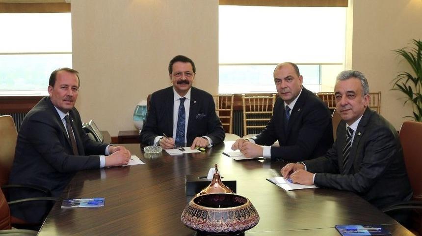 Eso Başkanı Kesikbaş Ve Y&ouml;netim Kurulu Tobb&rsquo;u Ziyaret Etti