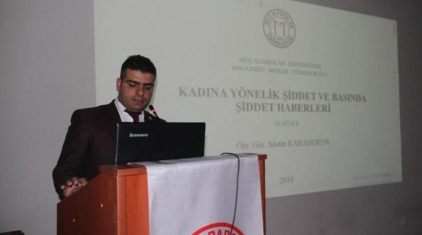 Malazgirt&rsquo;te &rsquo;kadına Şiddet&rsquo; Konferansı