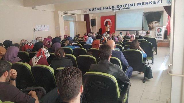 Düzce’de Hukuk Okur Yarlığı Semineri Verildi