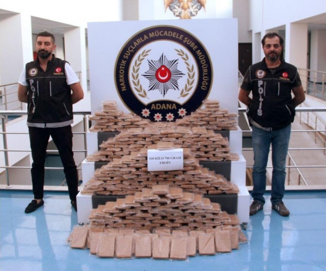 Adana&rsquo;da 160 Kilo 700 Gram Eroin Ele Ge&ccedil;irildi