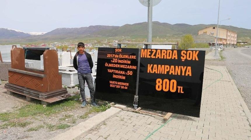 Mermerciden Mezar Taşı İ&ccedil;in Y&uuml;zde 50 Kampanya