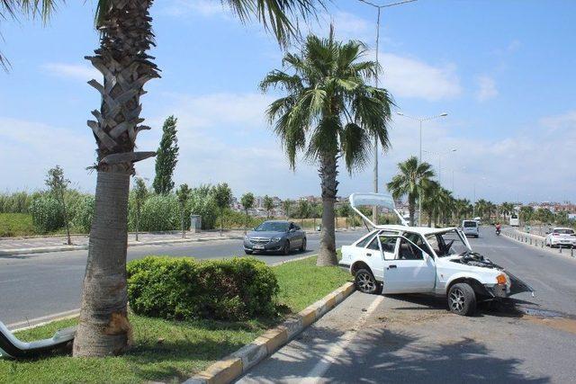 Manavgat’ta Trafik Kazası: 1 Yaralı