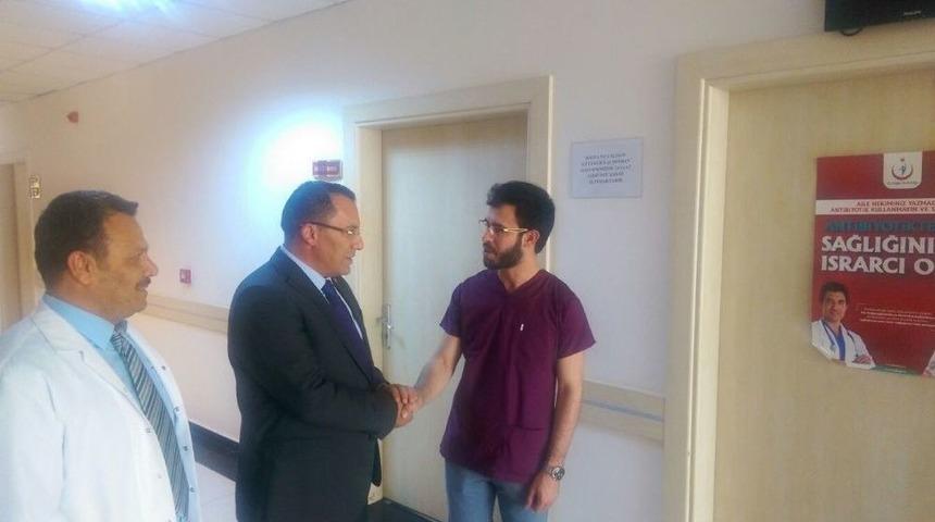 Kaymakam Kaya G&ouml;&ccedil;eri Devlet Hastanesinde İncelemelerde Bulundu