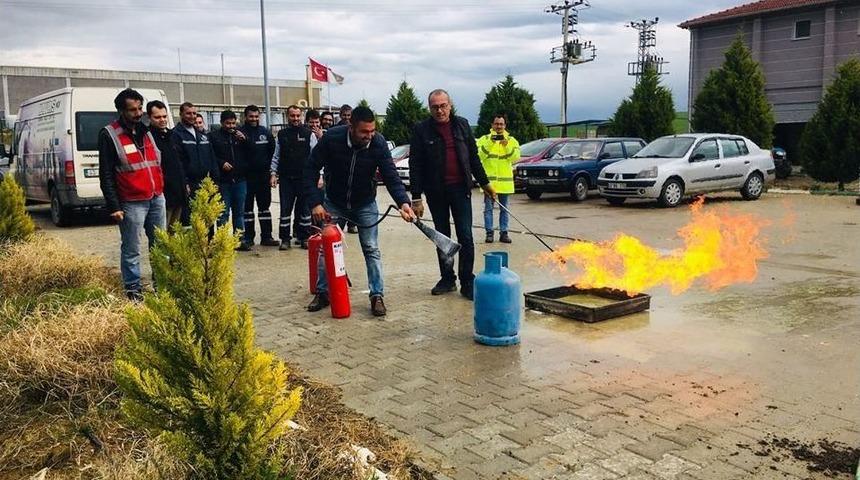 Salihli Osb&rsquo;de Yangın Tatbikatı Yapıldı