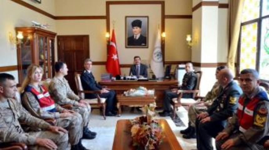 Erzincan İl Jandarma Komutanı Aksoylu&rsquo;dan Vali Aslantaş&rsquo;a Ziyaret
