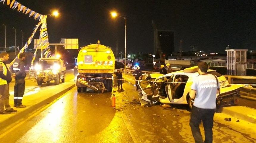 Ankara&rsquo;da 10 Ara&ccedil; Birbirine Girdi: 5 Yaralı