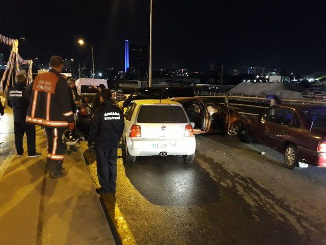 Ankara&rsquo;da 10 Ara&ccedil; Birbirine Girdi: 5 Yaralı 2
