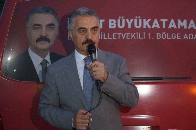 Büyükataman Meşalelerle Karşılandı