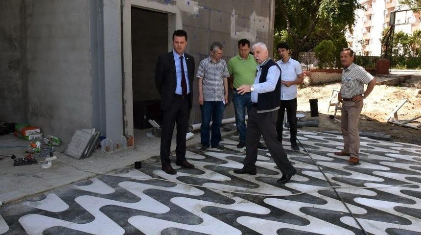 Atat&uuml;rk Parkı Kafe &Ccedil;alışmaları Devam Ediyor