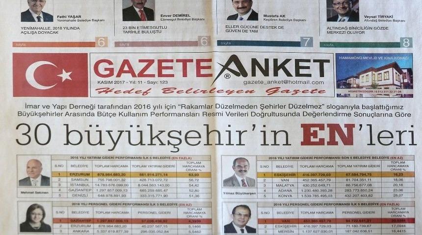 Başkan Sekmen Yerel Y&ouml;netimde T&uuml;rkiye Birincisi Oldu