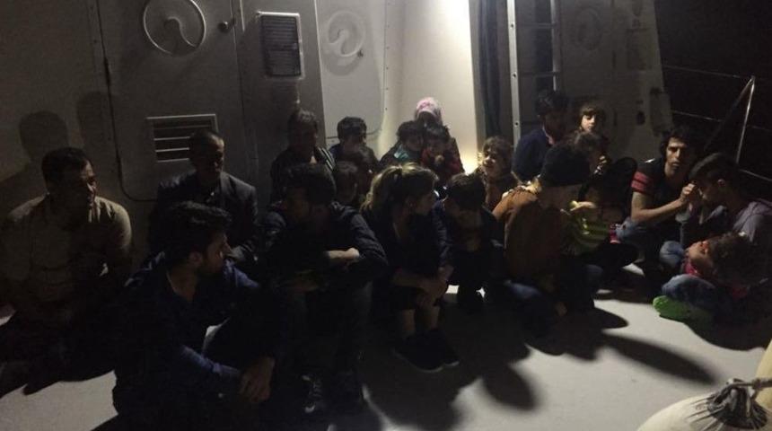 G&uuml;zel&ccedil;amlı&rsquo;da 11&rsquo;i &Ccedil;ocuk 22 Ka&ccedil;ak G&ouml;&ccedil;men Yakalandı