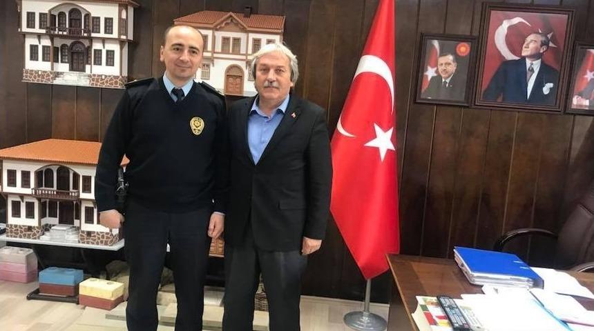 İl&ccedil;e Emniyet M&uuml;d&uuml;r&uuml; B&ouml;l&uuml;kbaşı, Başkan Şahin&rsquo;i Makamında Ziyaret Etti