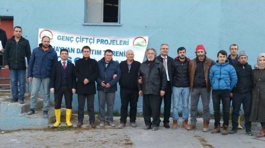 Gen&ccedil; &Ccedil;ift&ccedil;ilere Damızlık D&uuml;ve Dağıtıldı