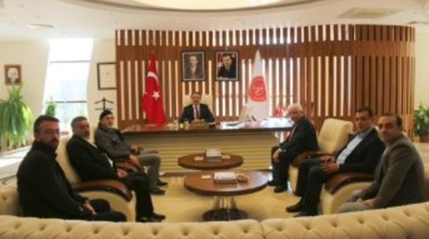 Nevşehir Sigorta Acenteleri Derneği, Rekt&ouml;r Bağlı&rsquo;yı Ziyaret Etti