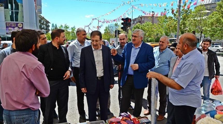 Başkanlar, Palandöken’de Pazar Esnafıyla Buluştu