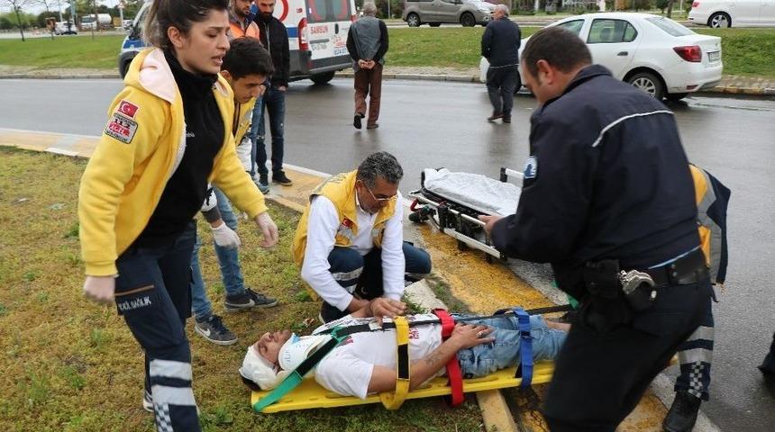 Samsun&rsquo;da Trafik Kazası: 2 Yaralı