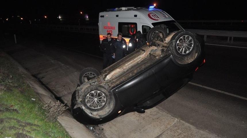 Otomobiliyle Takla Attı, Evine Gitti