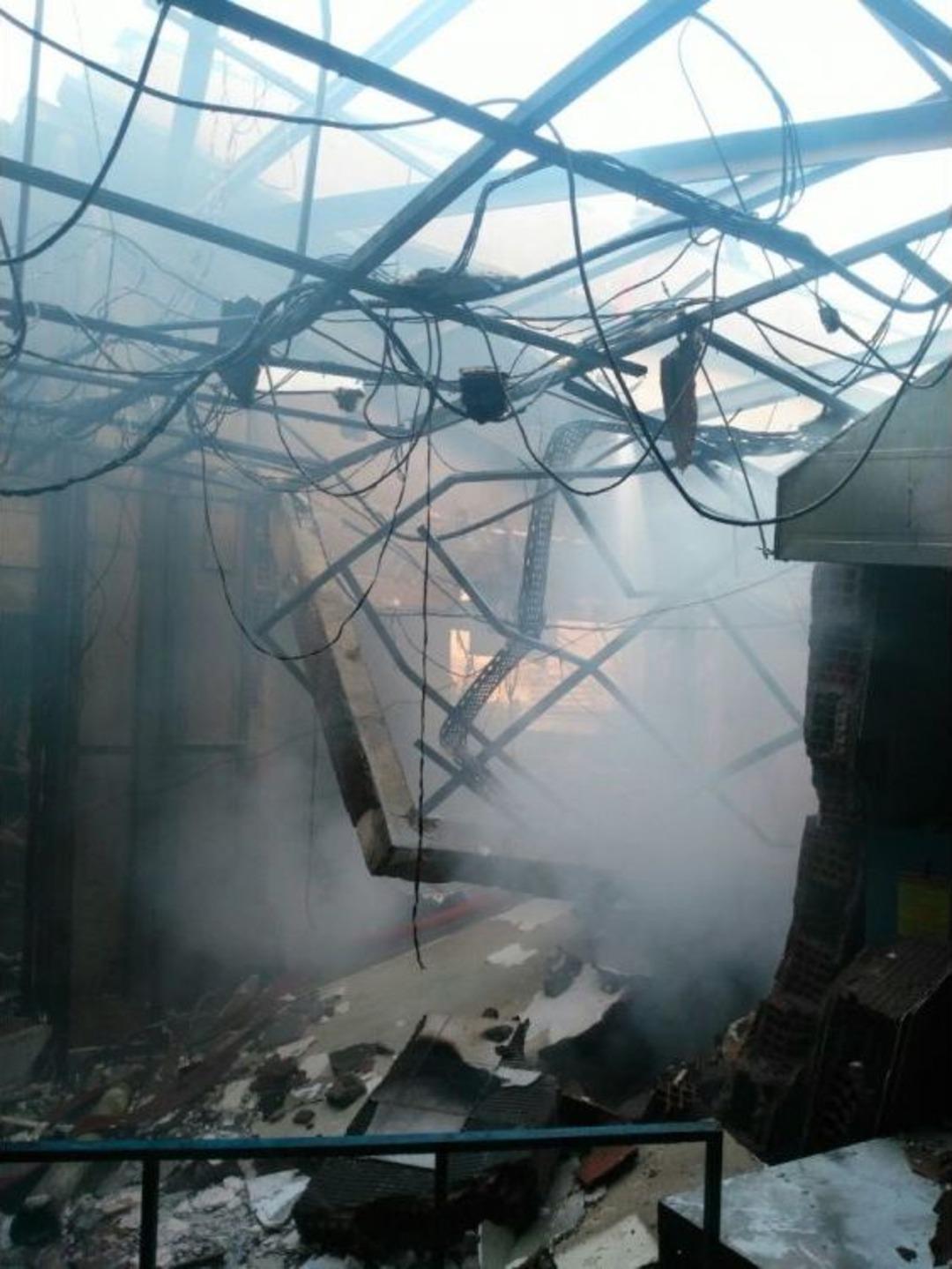 Bağcılar&rsquo;daki Tekstil Fabrikası Yangını Havadan G&ouml;r&uuml;nt&uuml;lendi