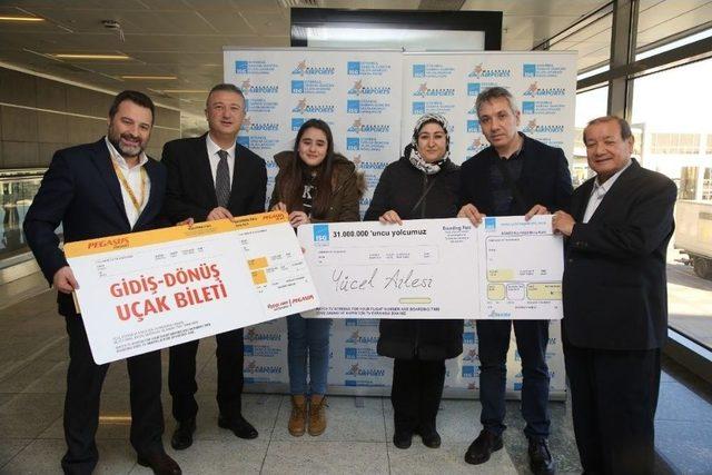 Sabiha Gökçen Havalimanı, 31 Milyonuncu Yolcusunu Karşıladı