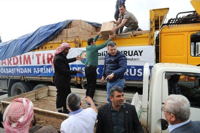 Gölbaşı Belediyesi’nden Afrin’e Yardım