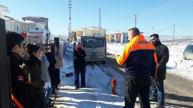 Bilecik’te Afad’dan Minik Öğrencilere Afet, Yangın Ve Deprem Tatbikatı