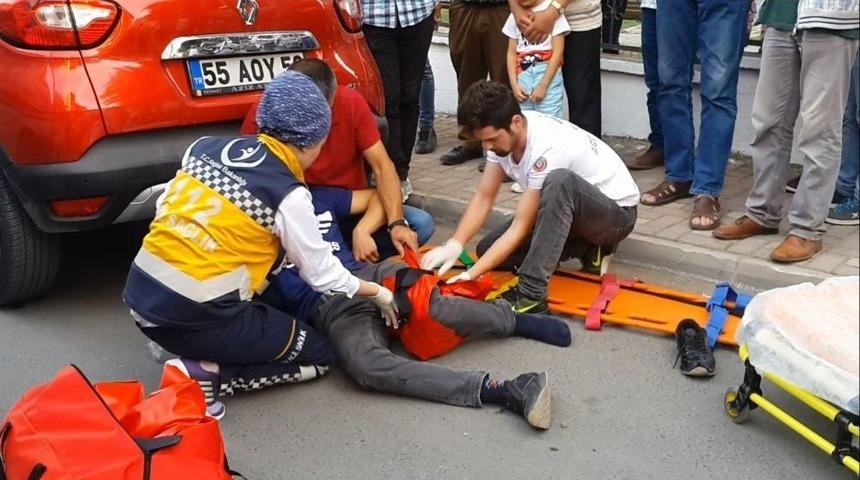 Otomobil İle Motosiklet &Ccedil;arpıştı: 1 Yaralı