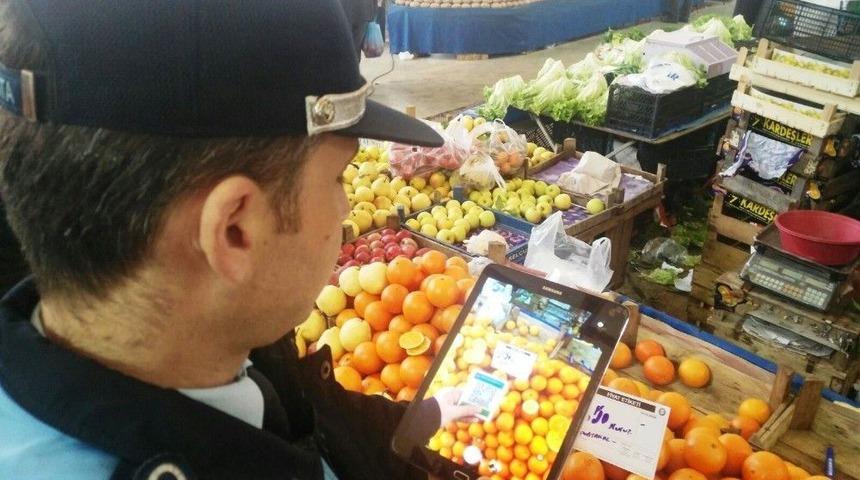 İzmit’teki Pazarlarda Tabletli Denetim