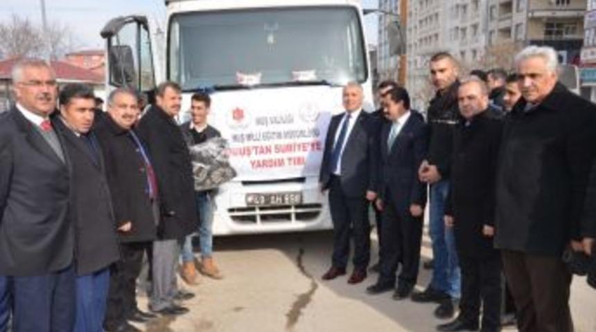Muş&rsquo;tan Suriye&rsquo;ye Battaniye Yardımı