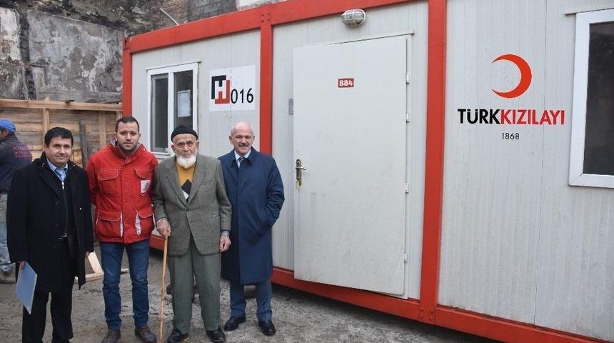 Evi Yanan Recep Dedeye Kızılay Eli Uzandı