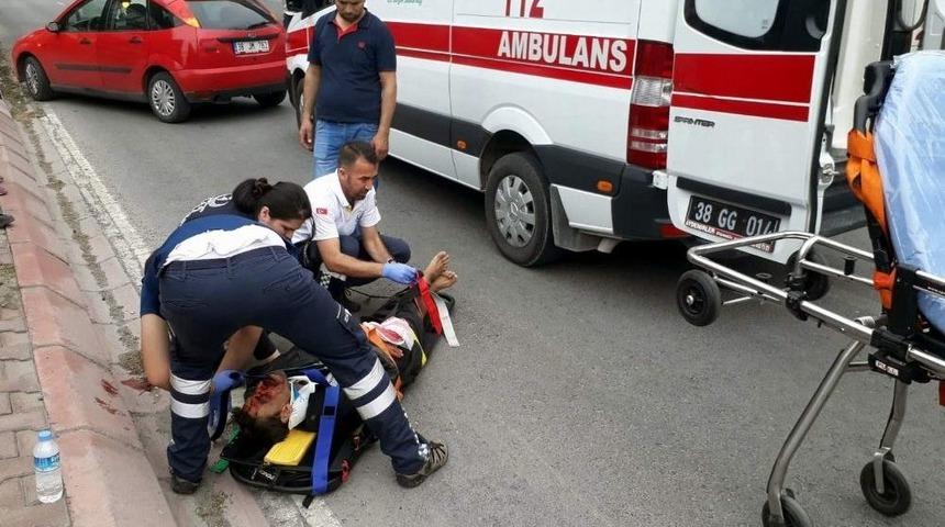 Kayseri&rsquo;de Trafik Kazası: 1 Yaralı