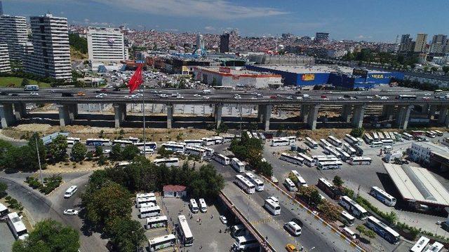 15 Temmuz Demokrasi Otogarı’nda Bayram Yoğunluğu Havadan Görüntülendi