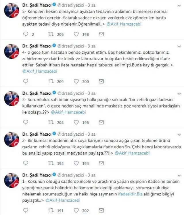 Başkan Yazıcı’dan Hamzaçebi’nin İddialarına Sosyal Medyadan Cevap