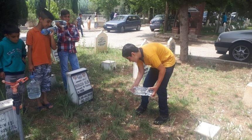 Mezarlık Sulayarak Para Kazanıyorlar