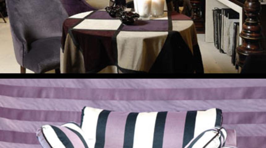 D&ouml;şemelik Kumaşta Mor Şıklığı