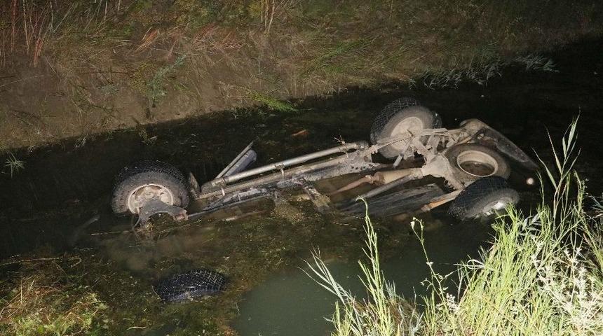 Aracıyla Sulama Kanalına D&uuml;şen Yaşlı Adam &Ouml;ld&uuml;