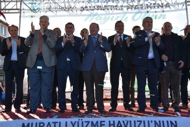 Muratlı İlçesi Yarı Olimpik Yüzme Havuzunun Temeli Atıldı