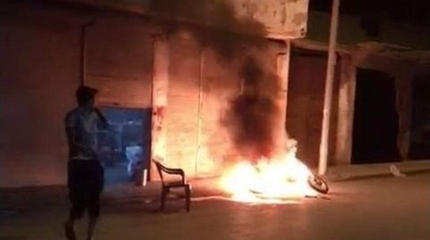 Kaynak Yapılan Motosiklet Alev Aldı