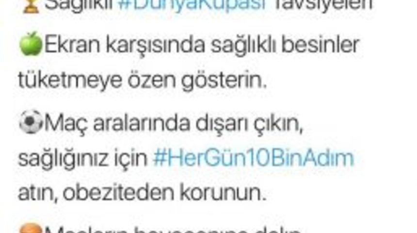 Sağlık Bakanlığı&rsquo;ndan,&rdquo;sağlıklı D&uuml;nya Kupası Tavsiyeleri&rdquo;