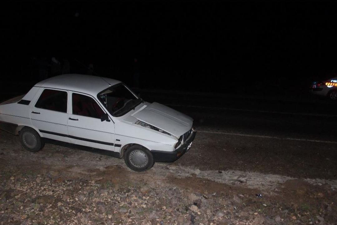 Otomobil Koyun S&uuml;r&uuml;s&uuml;ne Daldı