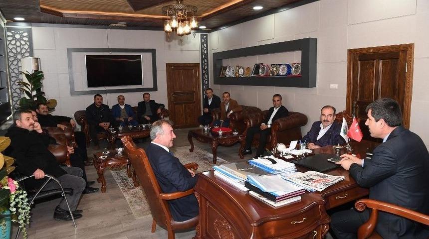 Muhtarlardan Başkan Asya&rsquo;ya Teşekk&uuml;r Ziyareti