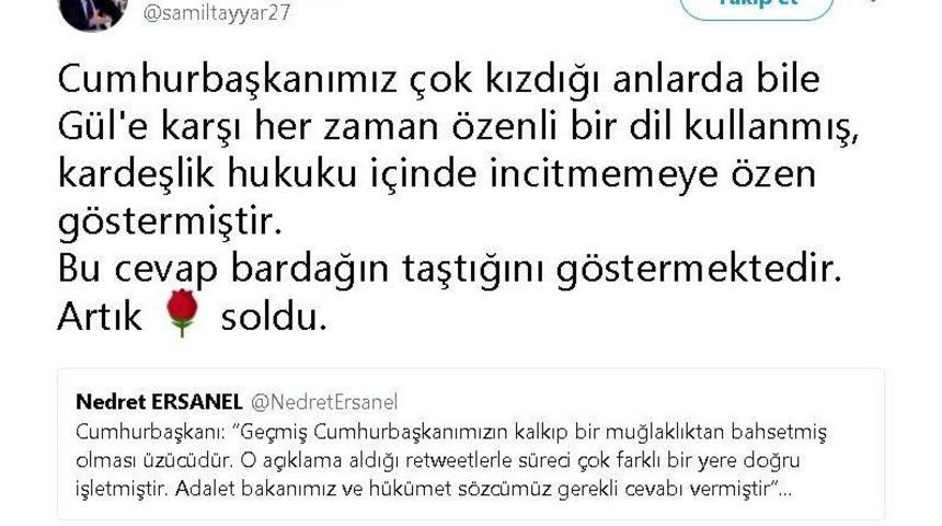 Milletvekili Tayyar&rsquo;dan İmalı &rsquo;g&uuml;l&rsquo; Paylaşımı