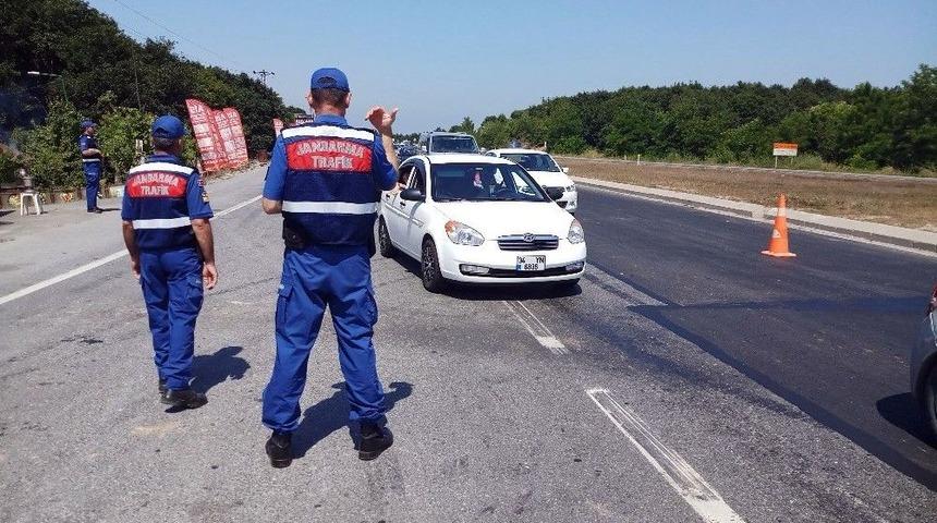 Jandarmadan Şile Yolunda Bayram Denetimi
