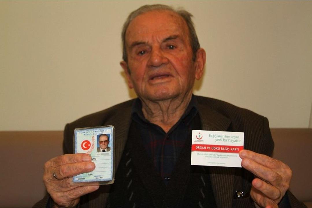 91 Yaşında Organlarını Bağışladı