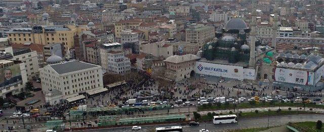 61 Milyon Liralık Kuyruk Havadan Görüntülendi